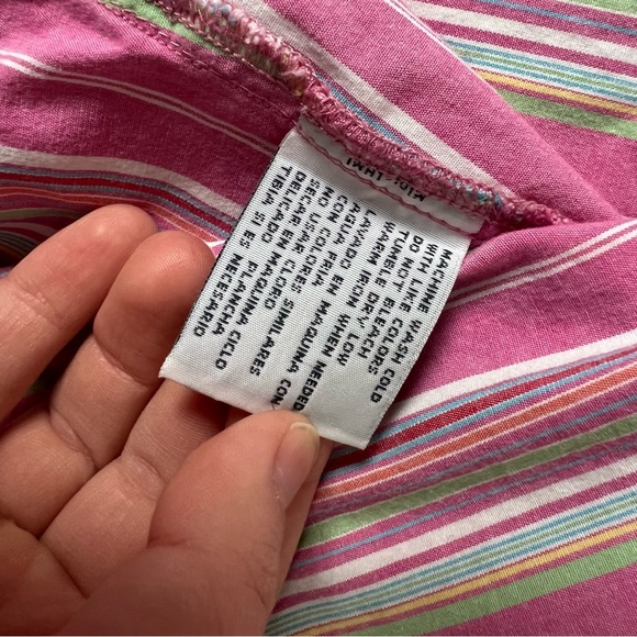 Vintage IZOD Button Down Stripe Blouse - Picture 7 of 9